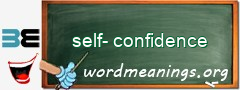 WordMeaning blackboard for self-confidence